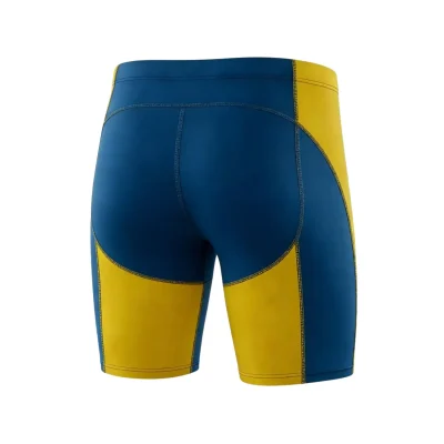 Athlete wearing custom sublimation compression soccer shorts with team design during training