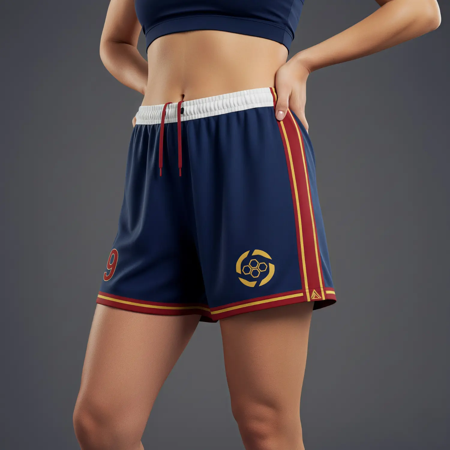 Female soccer player wearing ultra-breathable Birdseye Mesh shorts in hot weather