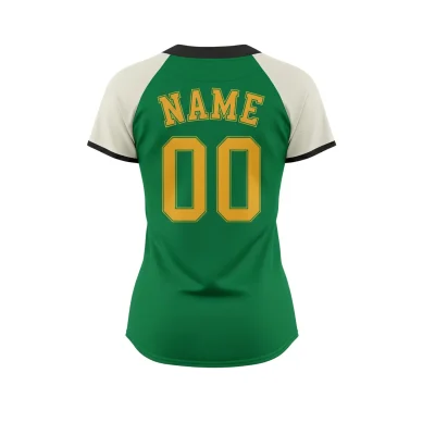 A classic 2-button front baseball jersey custom sublimated with team logos, made from breathable 160G Birdseye Mesh.