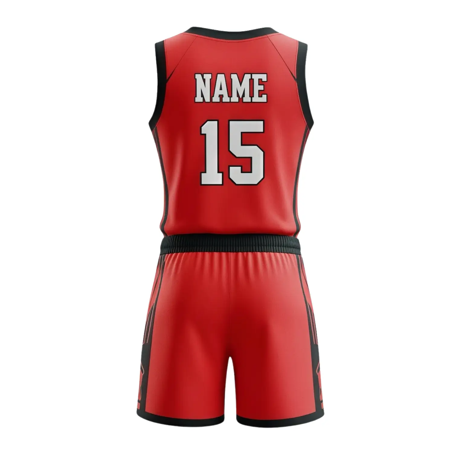Women's-specific 160G Birdseye Mesh basketball uniform kit with a contoured jersey and shorter shorts for a perfect fit.