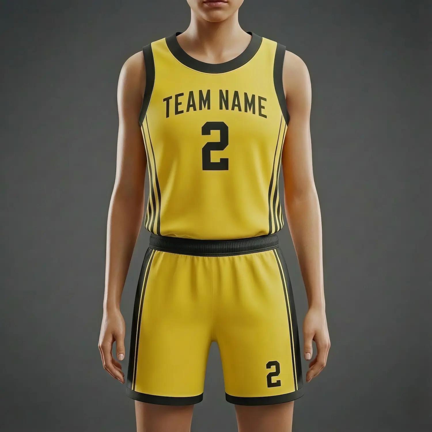 Women's-specific 180G NBA-style jacquard fabric basketball uniform kit with a tailored fit and substantial pro drape.