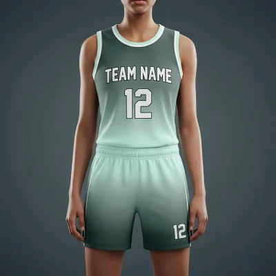 Women's-specific V-neck basketball uniform kit with a classic collar, contoured fit, and dual-layer Flashed V Fabric with a smooth exterior and cooling lining.