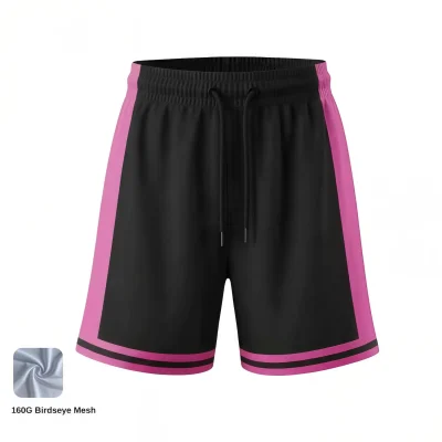 Female basketball player wearing 2-inch shorter Birdseye Mesh shorts