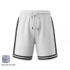 Female basketball player wearing 2-inch inseam breathable Shorts Mesh shorts
