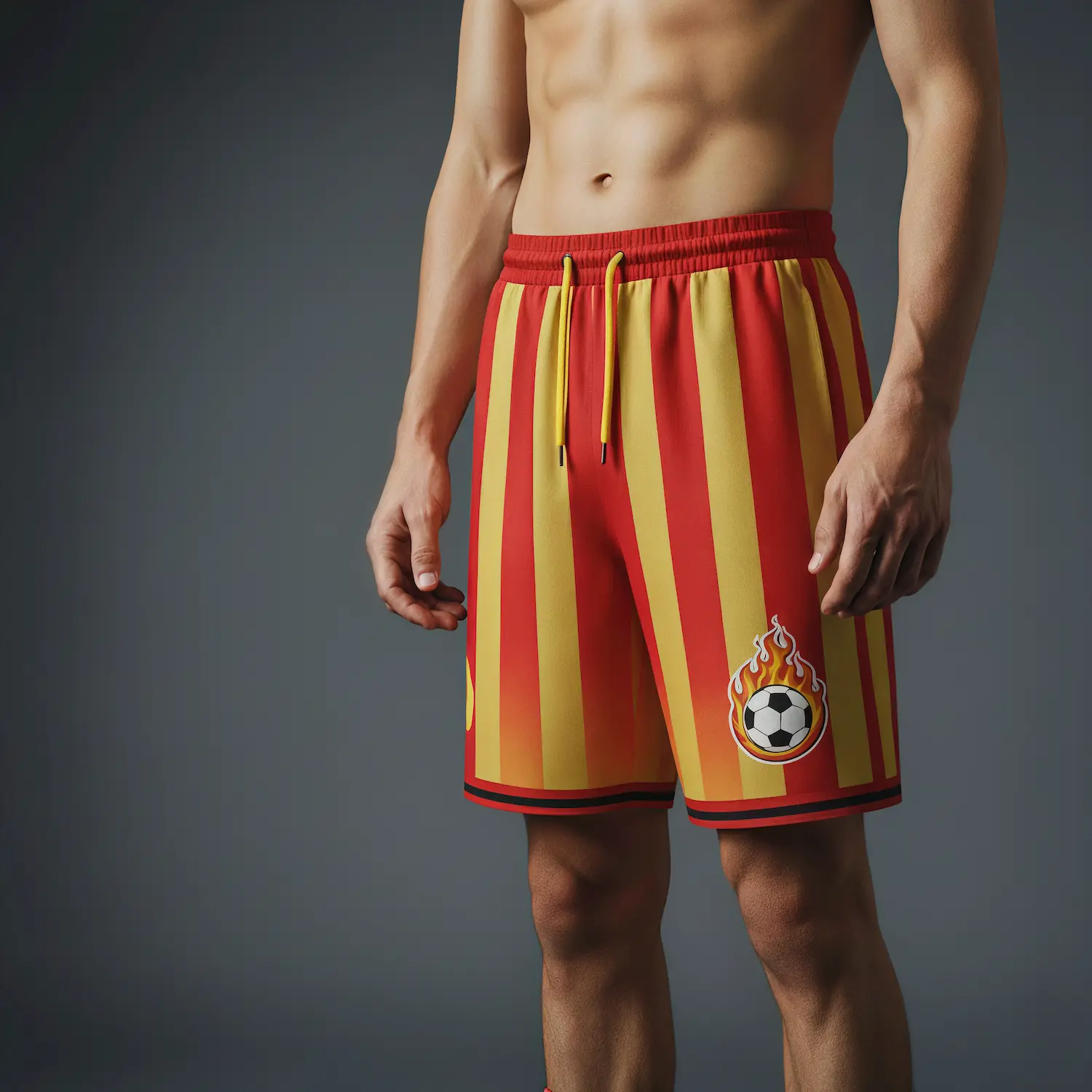 Soccer player wearing ultra-breathable Birdseye Mesh shorts in hot weather