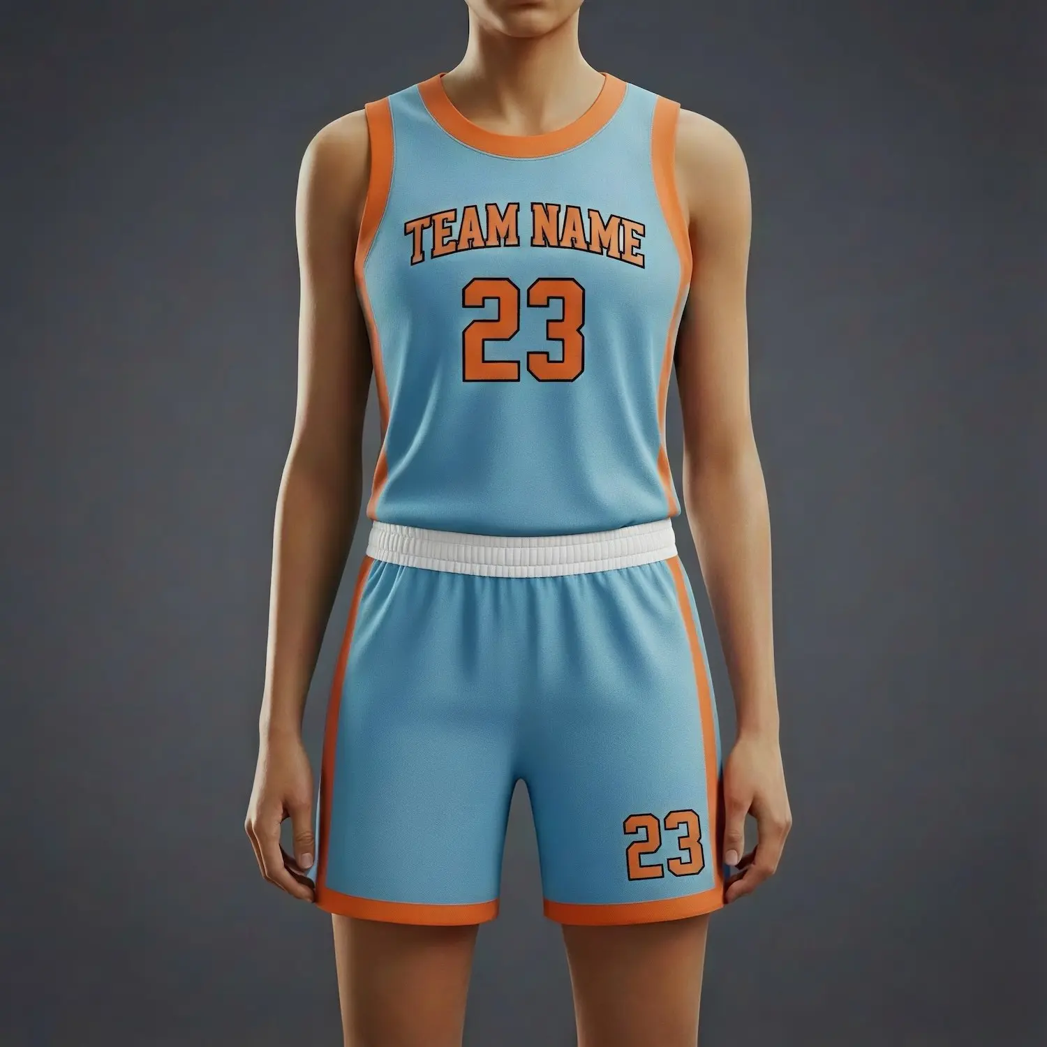 Women's-specific 130G Butterfly Mesh basketball uniform kit with textured fabric and a contoured fit for enhanced cooling.