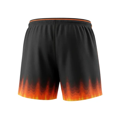 Female athlete demonstrating movement in contoured spandex interlock soccer shorts