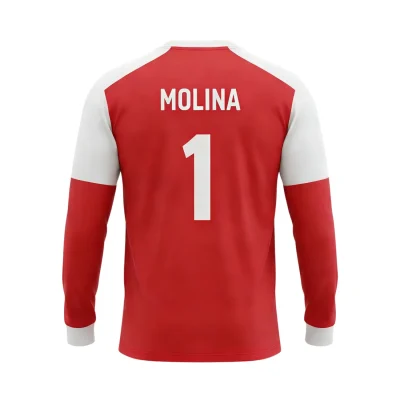 Soccer player in a breathable long sleeve mesh V-neck jersey during a warm-weather match