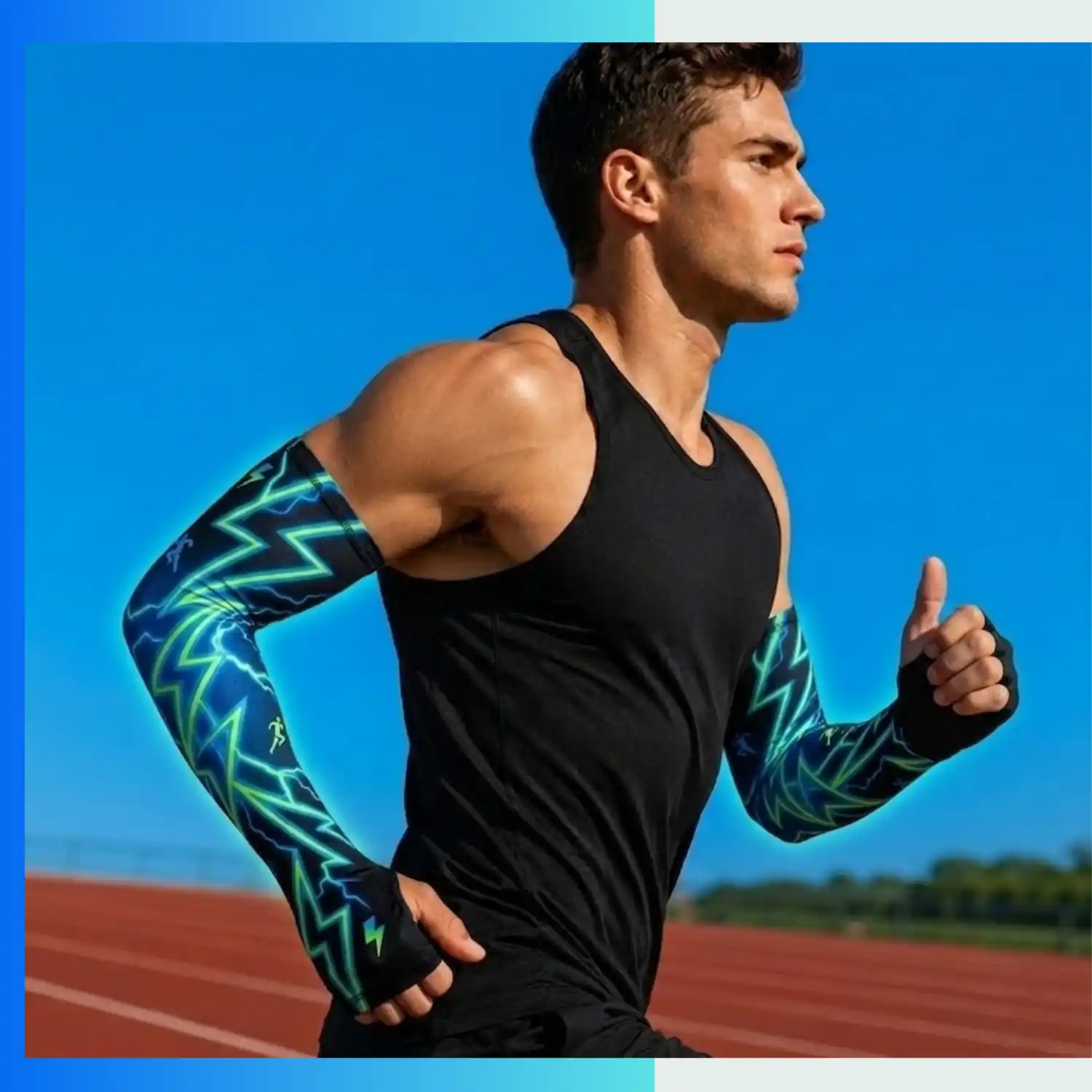 Custom Adult Gloves-Style Sublimated Arm Sleeves with Thumb Hole – Full Color Stretch Compression Sports Sleeves - Image 2