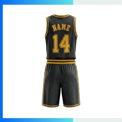 Alternative view of Custom Flashed V Fabric Basketball Uniform Kit with 150GSM Flashed V Fabric