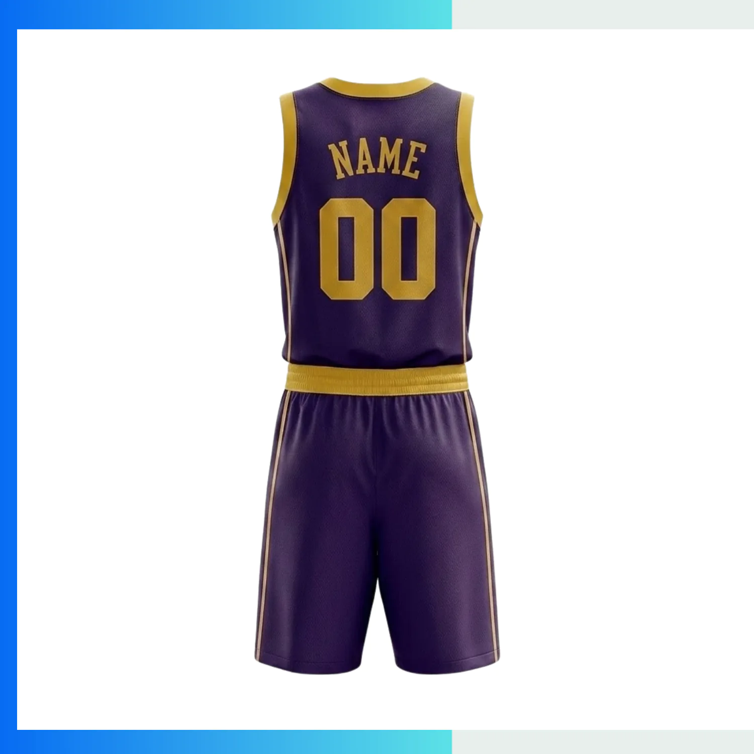 Custom Basketball Uniform Kits with160G Birdseye Mesh - Image 2