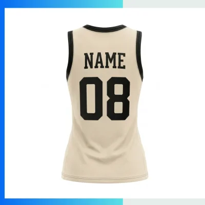 Alternative view of Custom Women’s V-Neck Basketball Jersey with 50D 100g Mesh