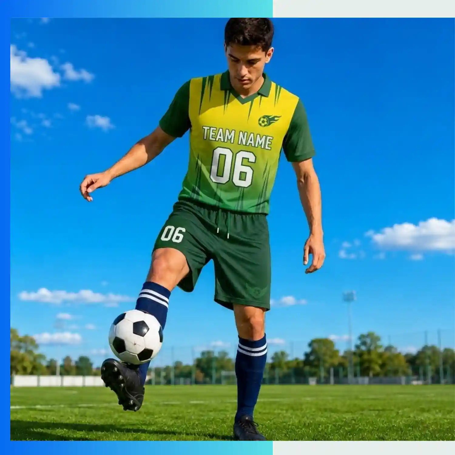 Custom Spandex Soccer Uniform – Compression Jersey & Shorts Full Sublimation Team Kit XS–4XL - Image 3