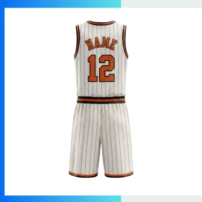 Alternative view of Custom V-Neck Basketball Uniform Kits with 150GSM Flashed V Fabric
