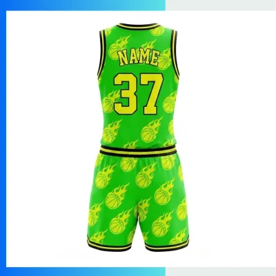 Alternative view of Custom Women’s V-Neck Basketball Uniform Kits with 50D 100G Mesh