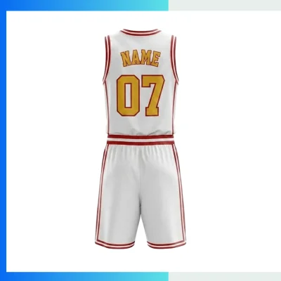 Alternative view of Custom Women’s V-Neck Basketball Uniform Kits with 150G Short Hole Mesh