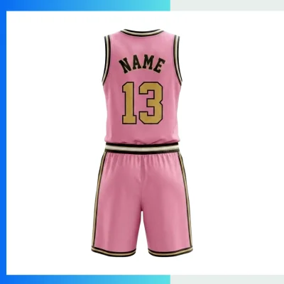 Alternative view of Custom Women’s V-Neck Basketball Uniform Kits with 150G Interlock