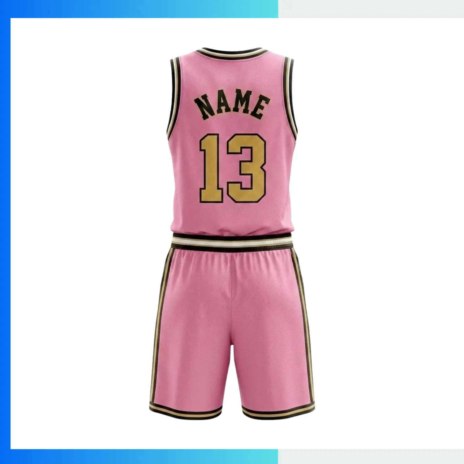 Custom Women’s V-Neck Basketball Uniform Kits with 150G Interlock - Image 2