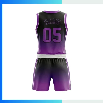 Alternative view of Custom Women’s V-Neck Basketball Uniform Kits with 160G Jacquard
