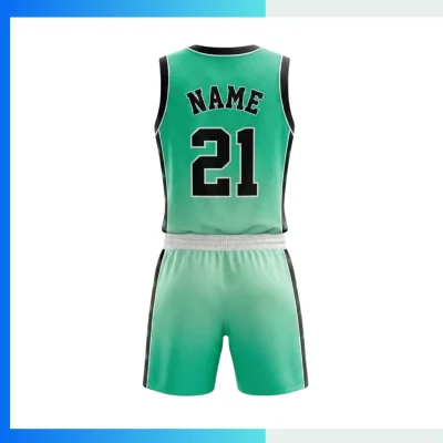 Alternative view of Custom Women’s V-Neck Basketball Uniform Kits with 150GSM Flashed V Fabric