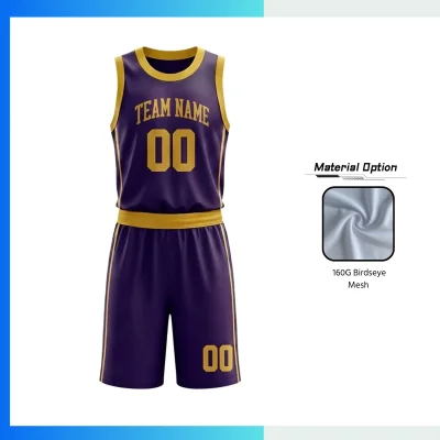 Custom Basketball Uniform Kits with160G Birdseye Mesh