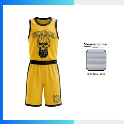 Custom Basketball Uniform Kits with 180G NBA-Style Fabric