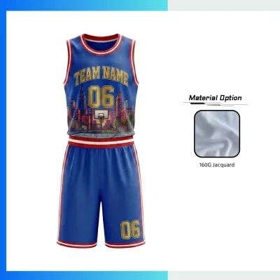 Premium Jacquard Custom Basketball Uniform Kit with 160G Jacquard