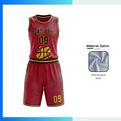 Custom Women’s Basketball Uniform Kits with 160G Birdseye Mesh