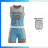 Custom Women’s Basketball Uniform Kits with 130G Butterfly Mesh