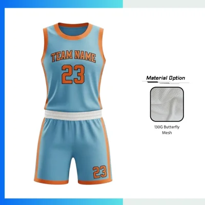 Custom Women’s Basketball Uniform Kits with 130G Butterfly Mesh
