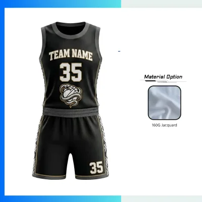 Custom Women’s Basketball Uniform Kits with 160G Jacquard