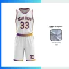 Custom V-Neck Basketball Uniform Kits with 150G Short Hole Mesh