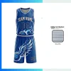 Custom V-Neck Basketball Uniform Kits with  180G NBA-Style Fabric