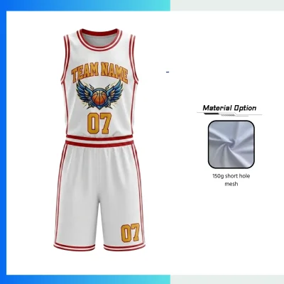 Custom Women’s V-Neck Basketball Uniform Kits with 150G Short Hole Mesh