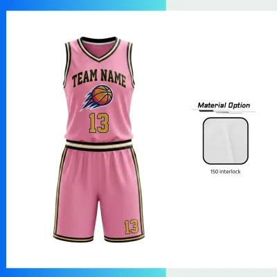 Custom Women’s V-Neck Basketball Uniform Kits with 150G Interlock