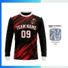 Custom Birdseye Mesh Long Sleeve Soccer Jersey with 160G Ventilated Full Sublimation Teamwear