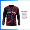 Custom Spandex Long Sleeve V-Neck Soccer Jersey with 180G 4-Way Stretch Full Sublimation Teamwear