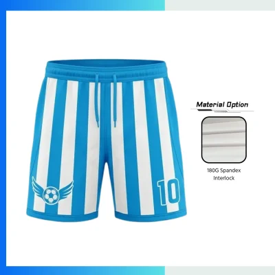 Custom 180G Spandex Interlock Soccer Shorts – Compression 4-Way Stretch Performance Football Shorts