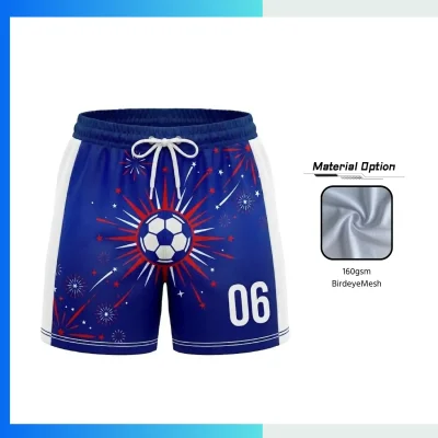 Custom Sublimation Soccer Shorts – Lightweight 100% Polyester Athletic Shorts XS–4XL