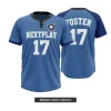 A premium custom baseball jersey with a clean no-piping design, sublimated on high-performance Nike-style fabric.