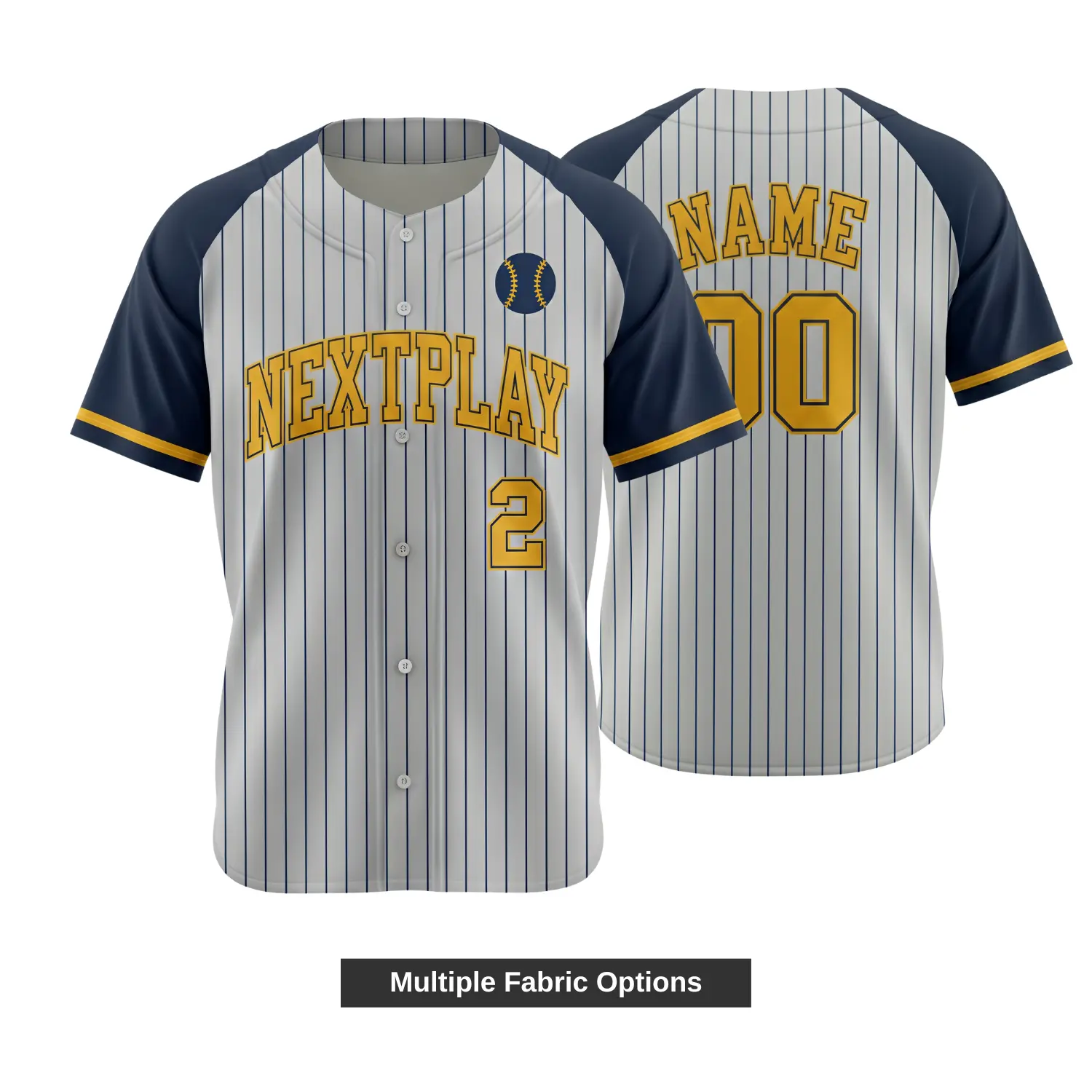 A vibrant, fully sublimated full-button baseball jersey with an all-over custom design, printed on premium performance mesh.