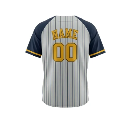 A vibrant, fully sublimated full-button baseball jersey with an all-over custom design, printed on premium performance mesh.