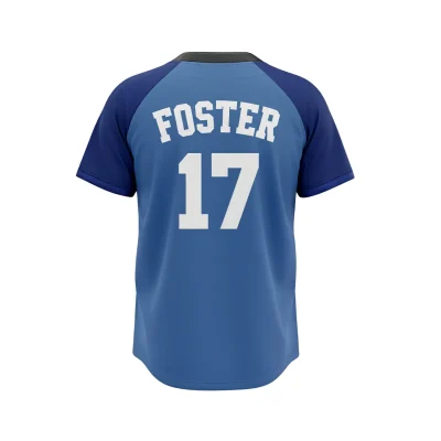 A premium custom baseball jersey with a clean no-piping design, sublimated on high-performance Nike-style fabric.