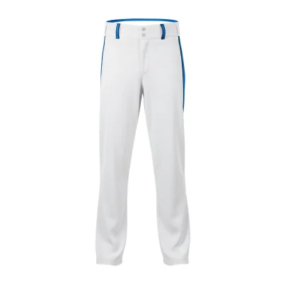 A pair of full-length baseball pants with vibrant, all-over sublimated team graphics, made from performance spandex interlock fabric.