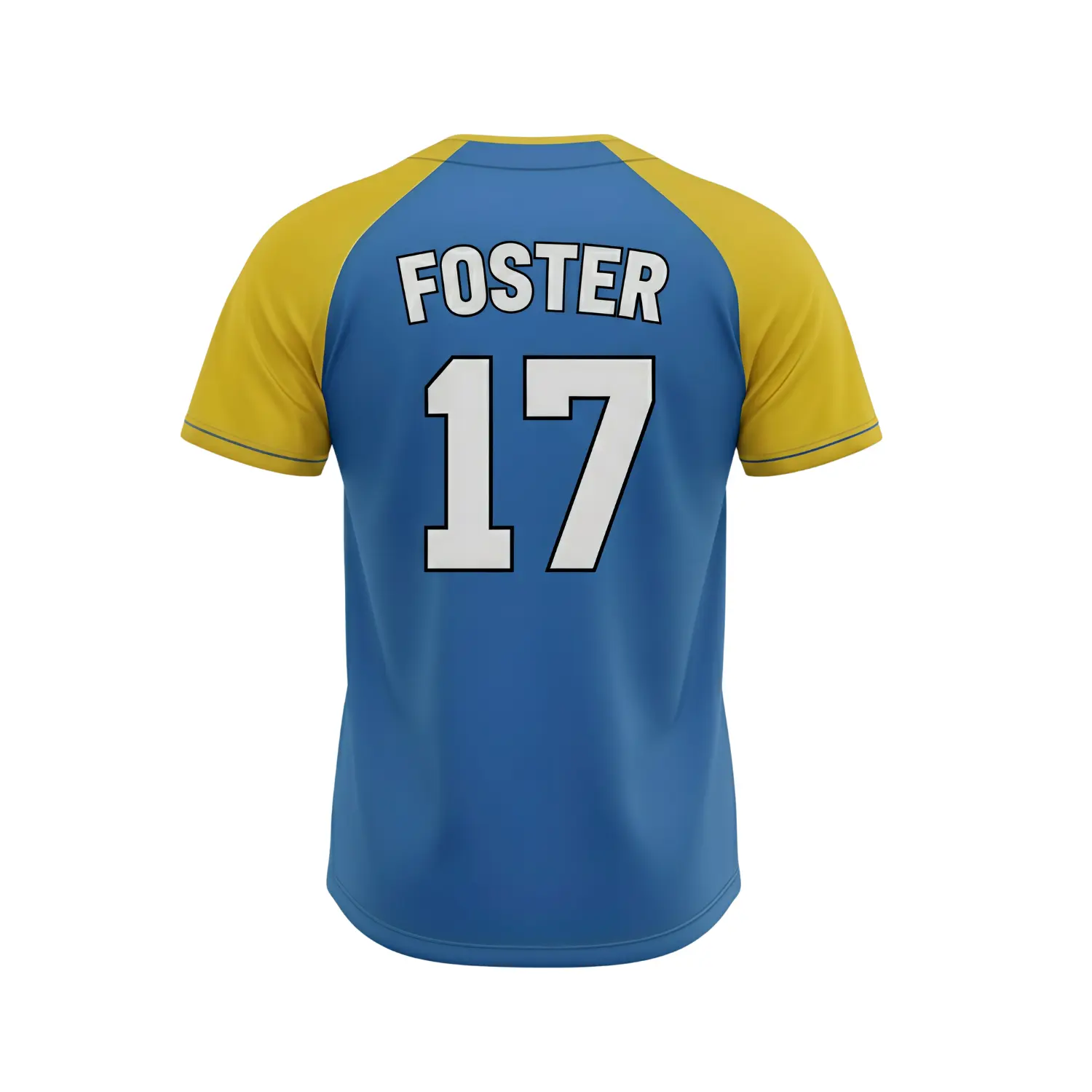 A lightweight custom 2-button baseball jersey with vibrant sublimated team graphics, made from soft 150G Both Side Poly fabric.