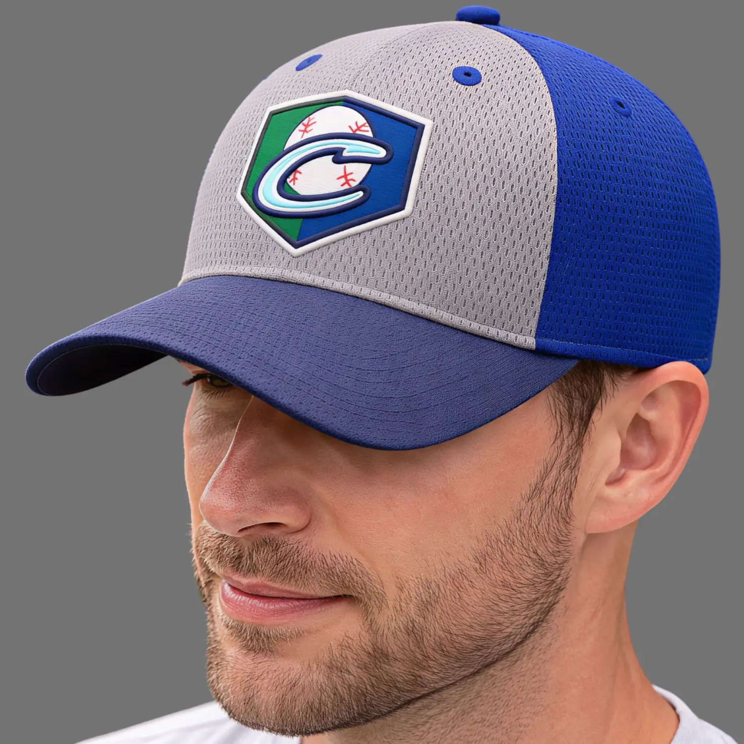 A premium structured black baseball cap made from durable sports interlock fabric with a vibrant 3D embroidered team logo on the front.