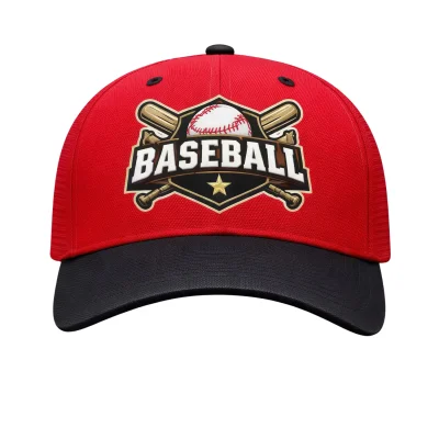 A premium structured baseball cap made entirely from breathable sandwich mesh fabric with a vibrant 3D embroidered team logo on the front.