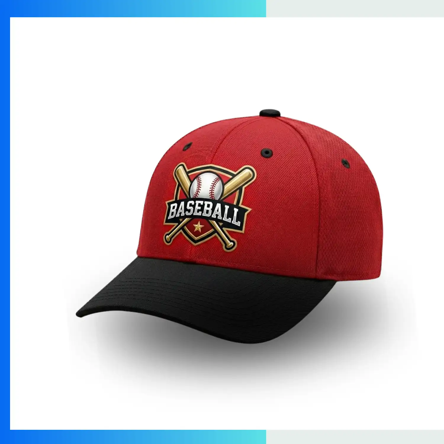 Custom Mesh Baseball Cap – Full Sandwich Mesh 3D Embroidered Team Hat