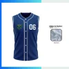 Custom Full-Button Sleeveless Baseball Jersey – Sublimated Tank Style Team Uniform
