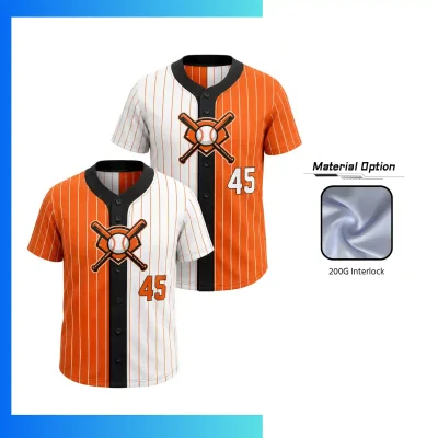 Custom Reversible Baseball Jersey – 200G Interlock Double-Sided Sublimated Team Uniform